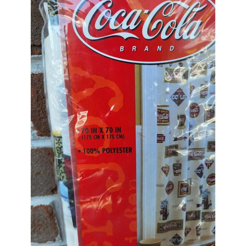 Vintage Coca-Cola Shower Curtain Made In USA 1990s Rare